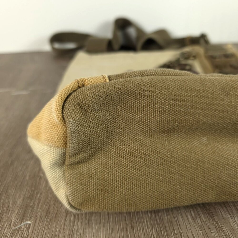 Chala Patch Crossbody Bag Canvas Purse ~ Chihuahua Dog Key Fob ~Sand Beige Green - Picture 9 of 16
